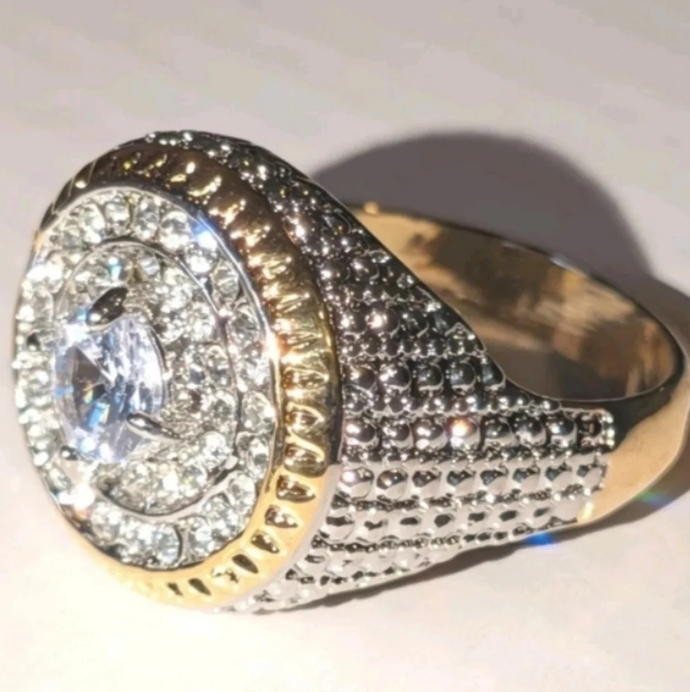 Mens 4ct Oval Cut Moissanite Prong Engagement Dome Ring 14k Yellow Gold Sz 10